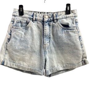 Refuge Women’s Acid Washed Denim Shorts Button Zip Size 7 Vintage
